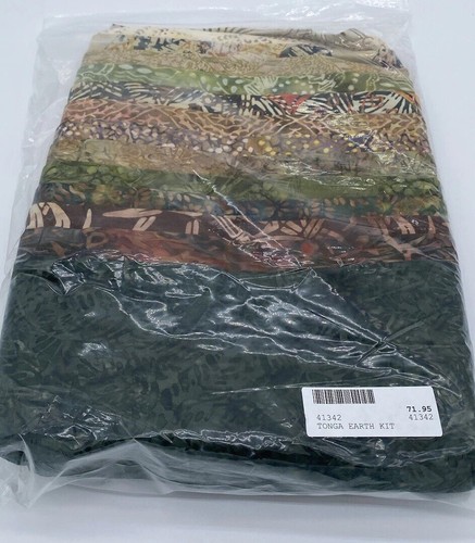 Timeless Treasures TERRA Kit Trapunta Cheryl Malkowski Tonga Batiks NUOVO - Foto 3 di 5