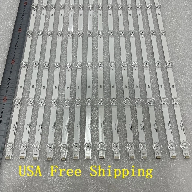 Комплект светодиодных полосок (14) для Hisense 75R7070E2 75R6E1 75R7E2 CRH-BX75S3U713030T14088BS - Изображение 2 из 4