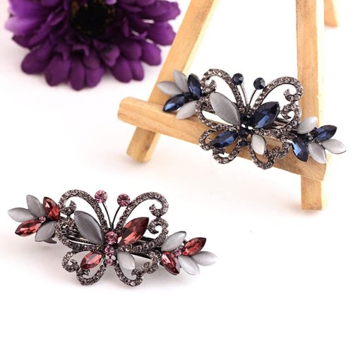 2Pcs Hair Clip Fashion Hair Barrettes for Women Girl Rhinestones Flowers Hairpin - 第 8/8 張圖片