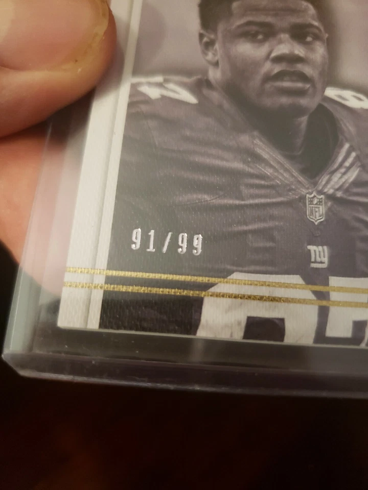 2017 Panini Vertex Portraits Jerseys #38 Sterling Shepard #91/99 - Image 3 of 4