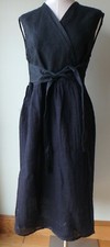 FLAX Designs Linen Dress 1G  &  2G  &  3G   NWT  Overture  Linen Tie Dress BLACK