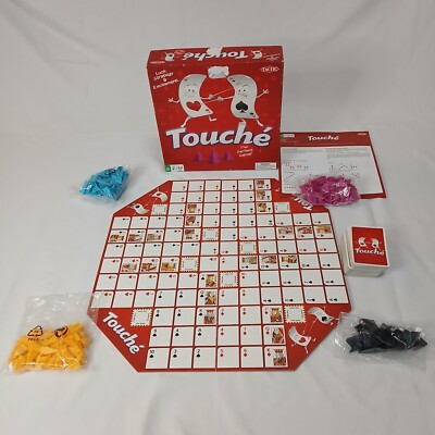 Touche Brettspiel Das perfekte Kartenspiel Tactic 2 schwarze Marker fehlen 