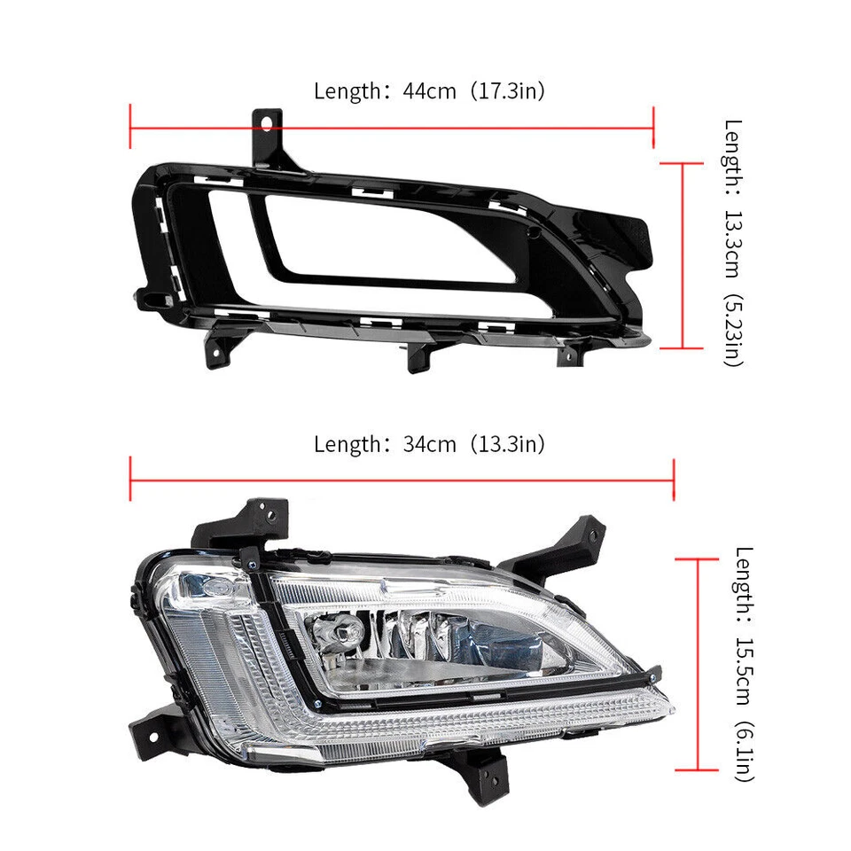 Juego de luces antiniebla LED DRL par de luces de conducción para Hyundai Tucson 2019 2020 2021 nuevo Foto 4 de 4