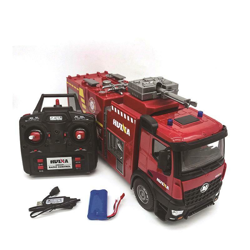 Image 1 - HUINA 1/14 RC 2.4G 562 Box Water Sprayable Fire Truck Car Toy Model Gift Battery