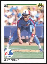 1990 Upper Deck Baseball Larry Walker RC #466 Montreal Expos