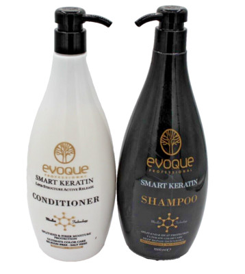 EVOQUE PROFESSIONAL SMART KERATIN - SHAMPOO & CONDITIONER (2 PACK) FREE SHIPPING