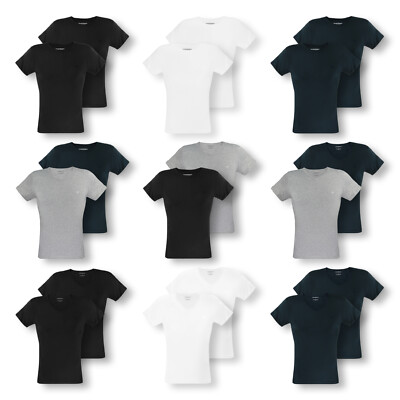 2er Pack EMPORIO ARMANI Herren T-Shirts Shirts kurzarm C-Neck V-Neck