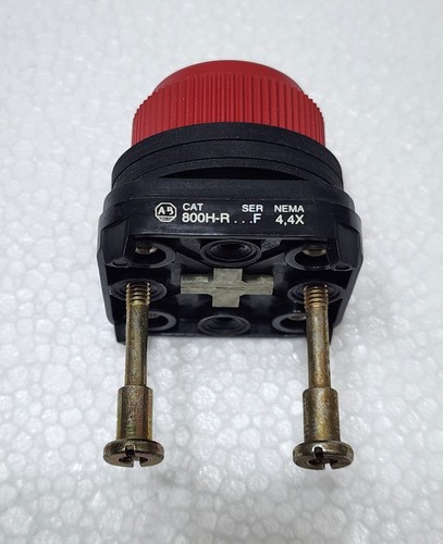 4x Allen Bradley 800H-R6A Momentan Drucktaste, Rot, Gestiefelt HD, 1NO, 1NC - Bild 6 von 6