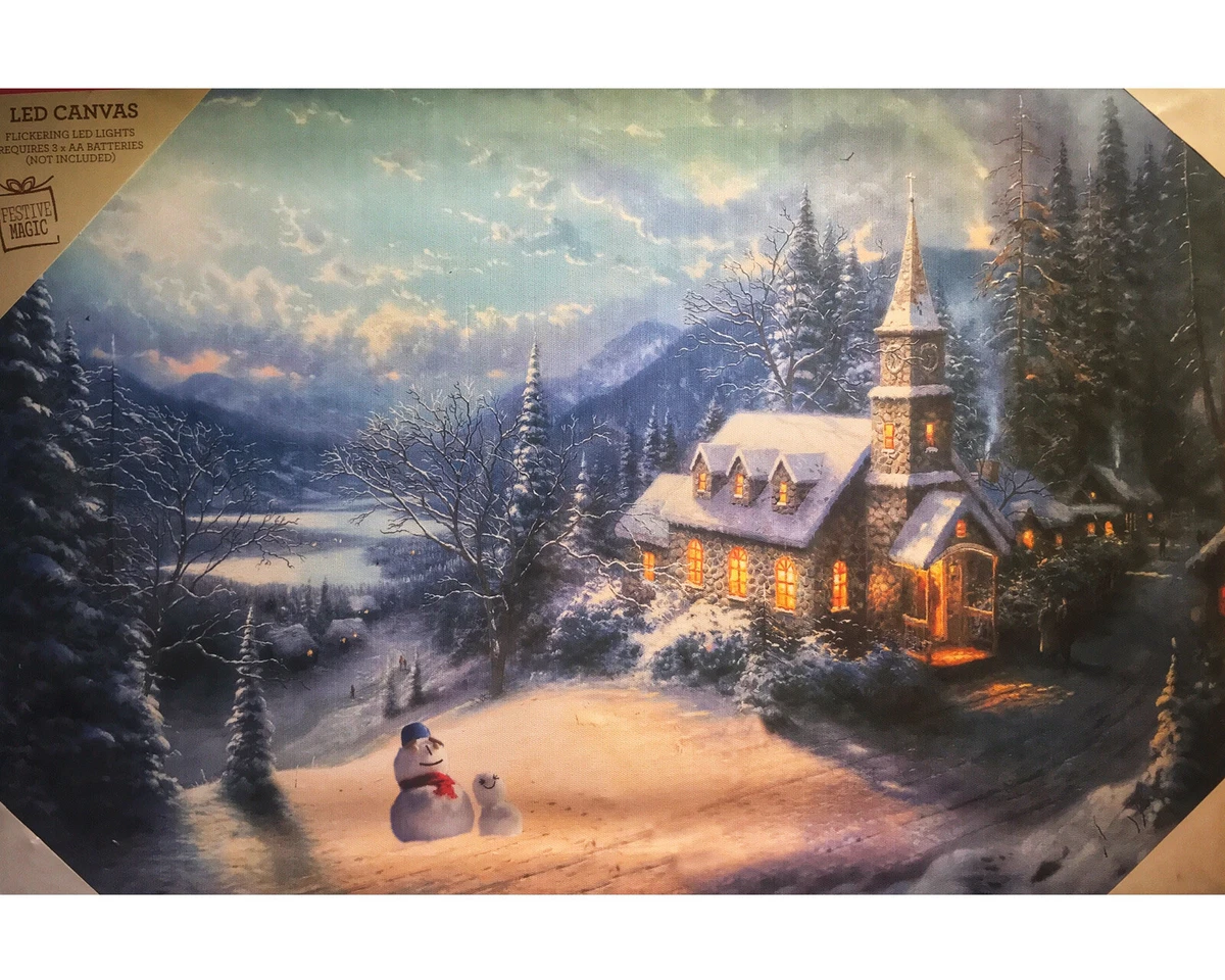 Light up christmas canvas art outlet