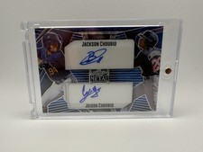 2023 Leaf Metal Dual Autographs Jackson Chourio, Jaison Chourio DA-17 Blue 1/8