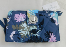 VERA BRADLEY Ultralight RFID Turnlock Wallet Chrysanthemum Crush Exact photo NWT