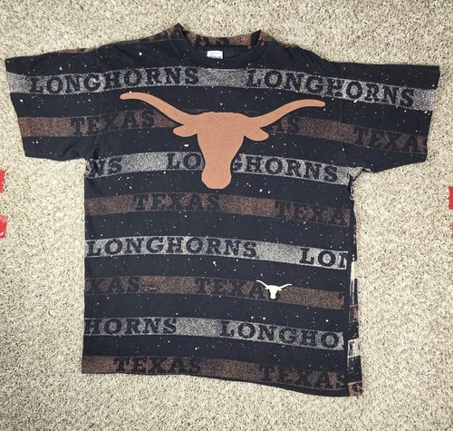 Texas Longhorns AOP T-Shirt Size X-Large Salem All O Vintage vintage concert t-shirt, vintage, size L, single stitch, B+ condition