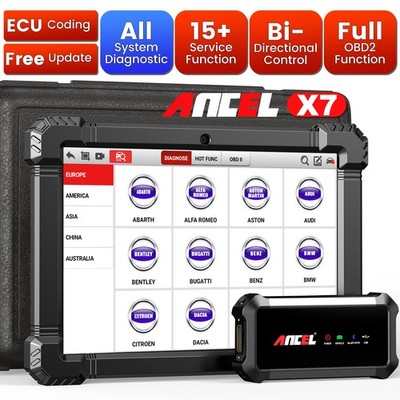 ANCEL X7 Universal Car Bidirectional Diagnostic Scanner ECU Coding Oil Reset SAS