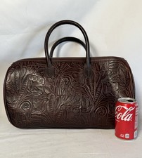 Maxx New York Top Handle Handbag, Floral Western Embossed Leather, Lg Size