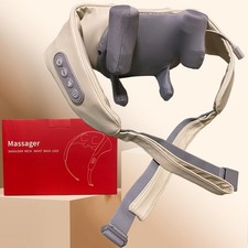 Cordless Neck Massager Heat 6D Shiatsu Neck Shoulder Massager Deep Tissue Back