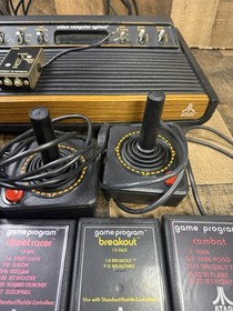Atari 2600 Heavy Sixer Console Controller Paddles Games Bundle No Power Cord