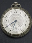 ​Antique 1925 Waltham Pocket Watch Art Deco Gold Tone Basketweave Dial 7J Runs