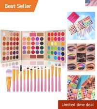 Professional 86 Color Makeup Palette with Brushes - Highly Pigmented  Safe