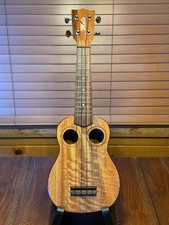 Mele Solid Mango Double Puka Soprano Hawaiian Ukulele w/ Rockcase