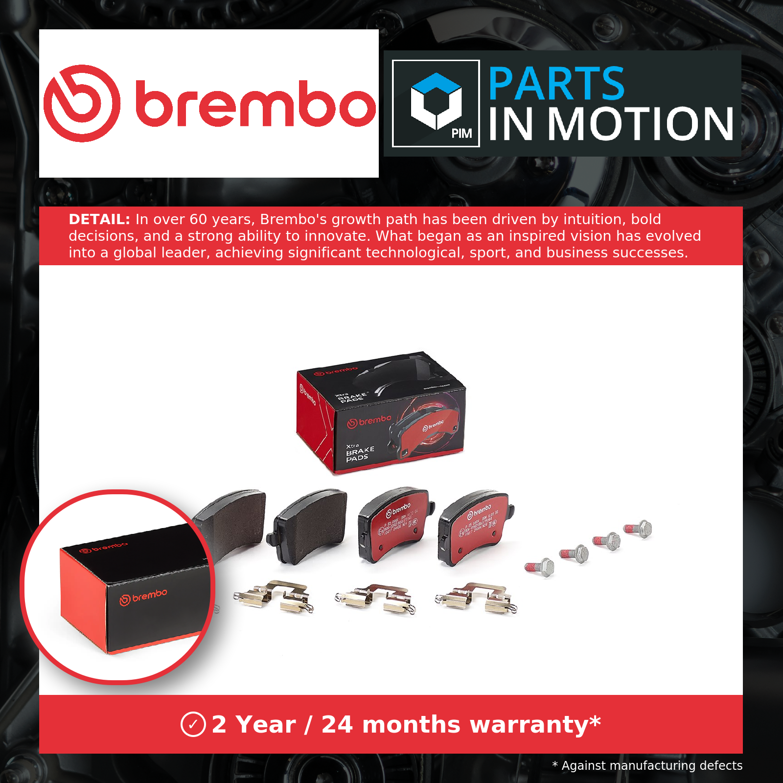 Rear BREMBO P 85 099X Brake Pad Set, disc brake for AUDI,AUDI (FAW) - Image 7