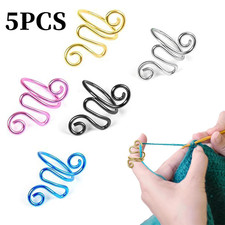 5 Pcs Adjustable Crochet Rings for Tension Control Finger Yarn Holders New