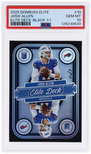 2025 Panini Donruss Elite Elite Deck Black Josh Allen #10 /1
