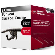 Für Ibiza SC Coupe IV 6J1 / 6P5 Anhängerkupplung abnehmbar + E-Satz 13pol AHK