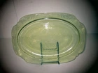 Vintage Federal Glass Amber (Yellow) Depression Glass Oval Serving Platter