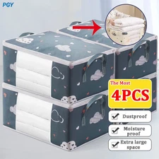 4/2/1PCS Big Capacity Quilt Clothes Storage Bag Moisture Dust Proof Organizer Du
