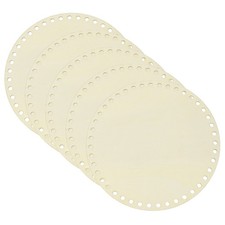 5Pcs Crochet Basket Base, 8" Basket Bottoms Round Wood Base