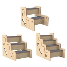 Wooden Pet Step Accessories Soft for Sofa Cat Ramp for Small and Older Animals