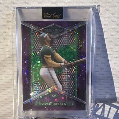 Wild Card Alumination Reggie Jackson Serial Numbered Baseball Trading Card /20
