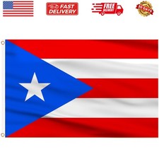 Puerto Rico Flag 3x5 Ft, Large Puerto Rican Flags for Outside - Double Side w...