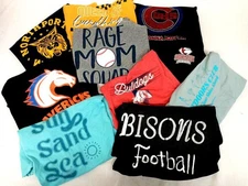 XXL mom baseball football mavericks queen sand sea graphic t shirts 10 Lot