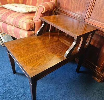 Vintage, 1970s, MCM Mid Century Mersman 55-1 2-Tier Mahogany End Table   Restore