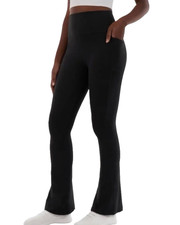 New Kirkland Signature Ladies Brushed Mini-Flare Pull-On Pant Medium M Black