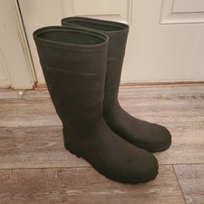 Genfoot Steel Toe Rubber Work Boot Size 10 Waterproof Black 14-in Made in USA
