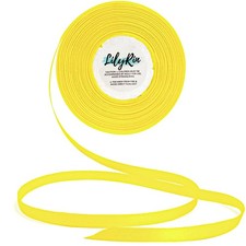 1/4"x36 Yards Yellow Satin Ribbon Roll for Scrapbooking Art Wedding Wreath