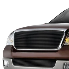 For Ford F-150 06-08 Main and Bumper Grille Kit 2-Pc Black 8x6 mm Horizontal