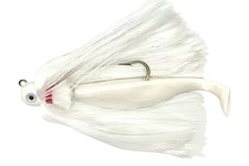 Run Off Lures Mojo Shad Bait White 9" 3D Realistic Eyes Nylon Salt Water DSG208