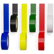 6 Pack Colored Vinyl Electrical Tape Waterproof Flame Heat Resistant