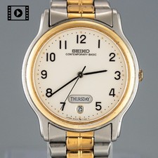 Seiko CONTEMPORARY 5H23-7080 [US Stock] DayDate Vintage 1980 Mens Quartz Watch