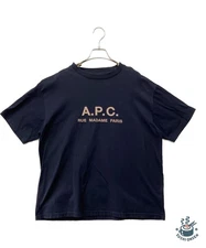 A.P.C. Logo embroidered T-shirt Size: L Navy Men