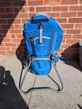 Deuter Kid Comfort 2 Baby Backpack Carrier Blue/Grey Sun Canopy Rain Cover