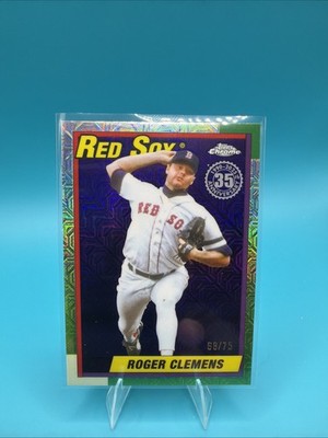 2025 Topps Update 1990 Topps Chrome Silver Pack Roger Clemens U90C-71 Purple /75