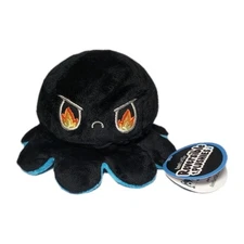 TeeTurtle - The Original Reversible Octopus Plushie - Black & Blue Plush Toy