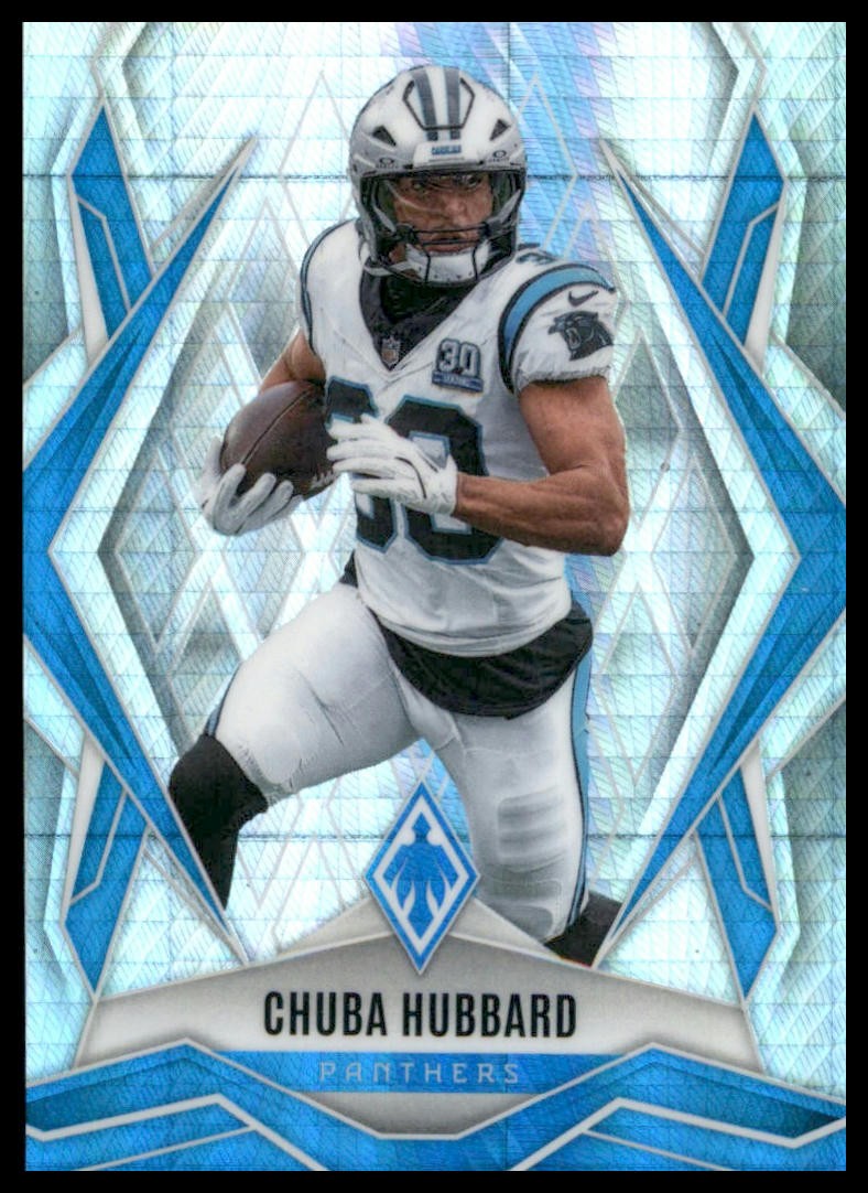 2025 Panini Phoenix #75 Chuba Hubbard Silver Hyper Prizm