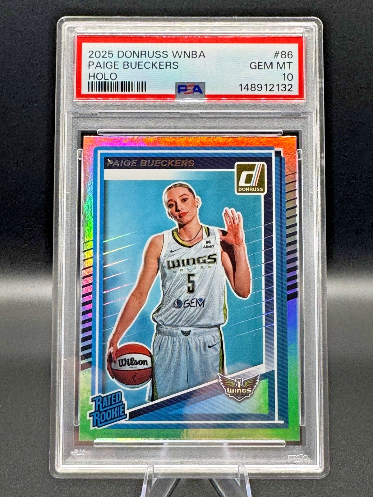 2025 Panini Donruss WNBA - Rated Rookie Paige Bueckers #86 Holo (RC) PSA 10