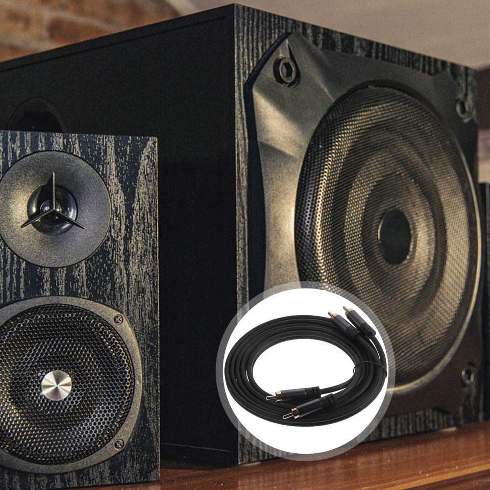 Coax Audio Cable for Speakers and Subwoofer Head Connection