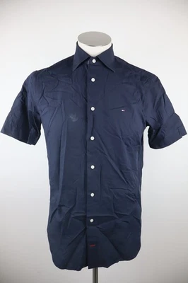 TOMMY HILFIGER Chemise en Coton Homme Taille 38 15 Vintage Logo - Photo 1/4